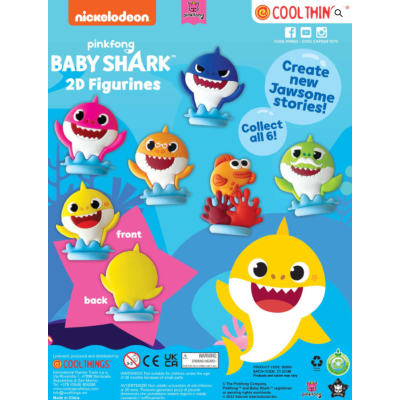 Baby Shark 2D Figurines - skladem